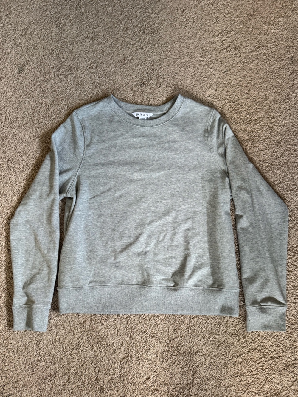 Athleta Light Gray Crewneck Sweatshirt
